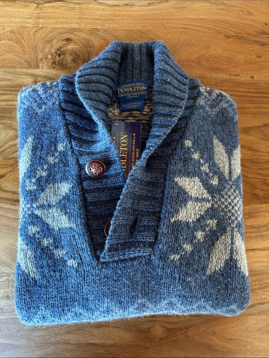 Pendleton Other - Pendleton Men's Blue Collar Wool Sweater
